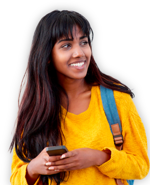 Student with yellow jacket